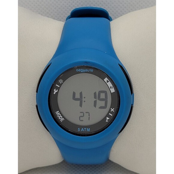 Other - Unisex Geonaute Sport Black Dial Blue Case Silicone Band Digital Watch 02